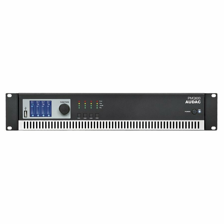 AUDAC – PMQ600 – EINDVERSTERKER – 100 VOLT