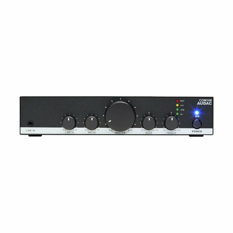 AUDAC – COM108 – POWERED MIXER – 100 VOLT