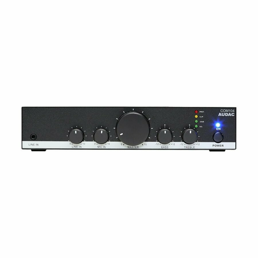 AUDAC – COM104 – POWERED MIXER – 100 VOLT