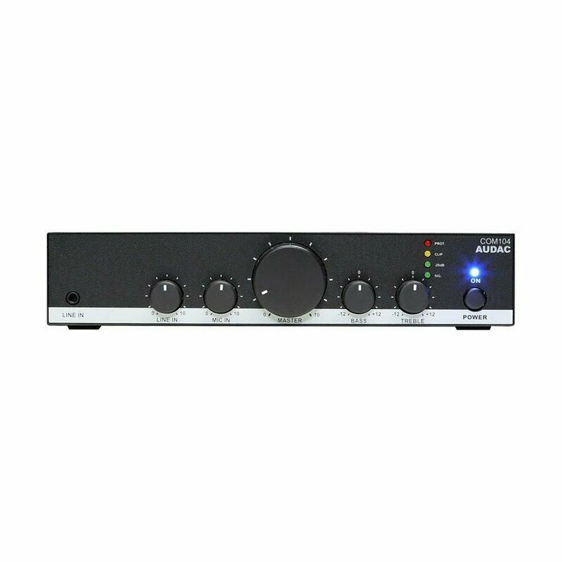AUDAC – COM104 – POWERED MIXER – 100 VOLT