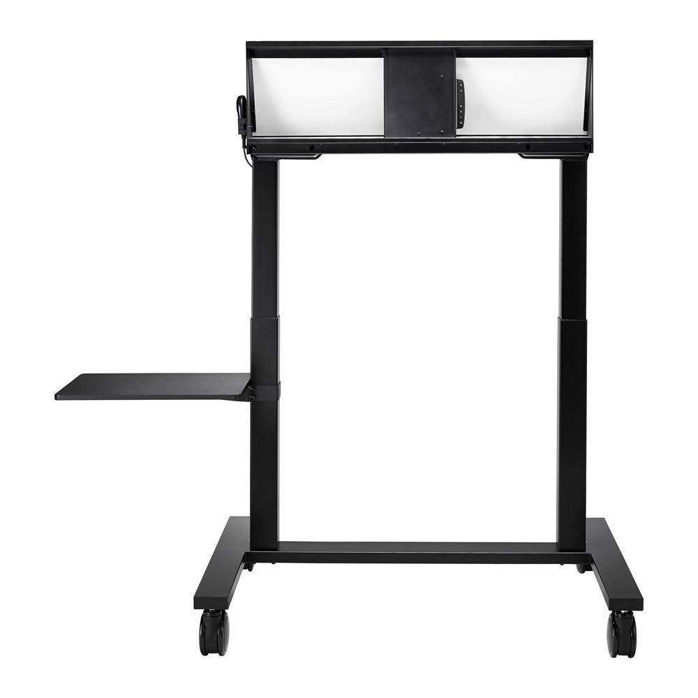 Vooraanzicht van de OPTOMA EST09 verrijdbare displaytrolley