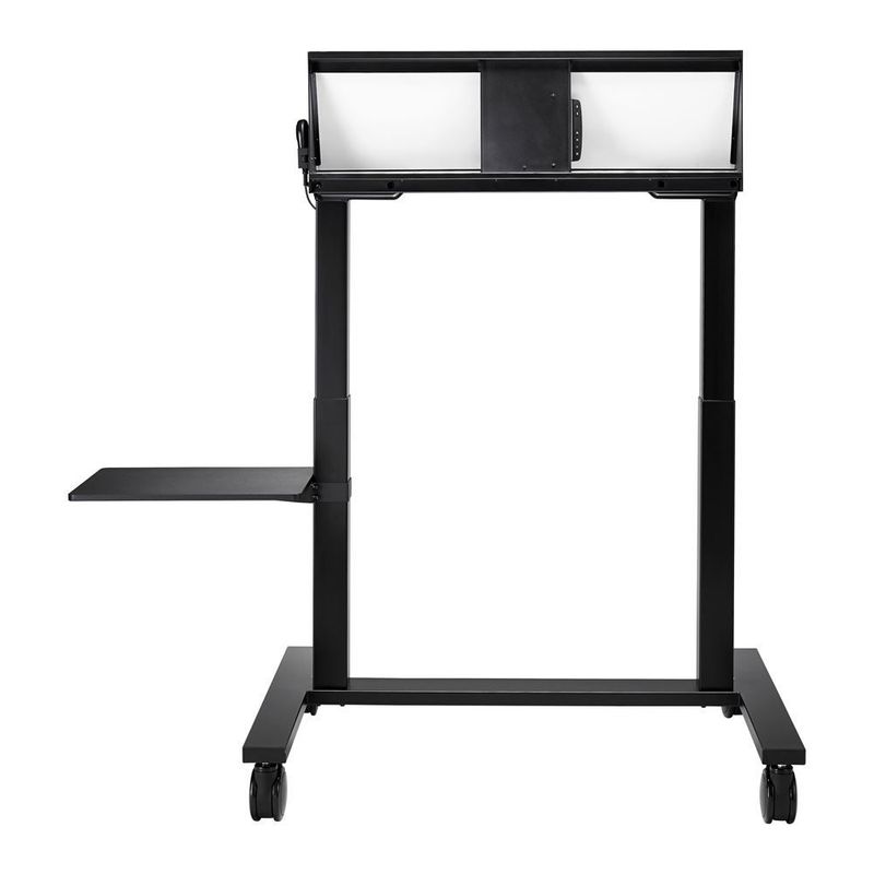 Vooraanzicht van de OPTOMA EST09 verrijdbare displaytrolley