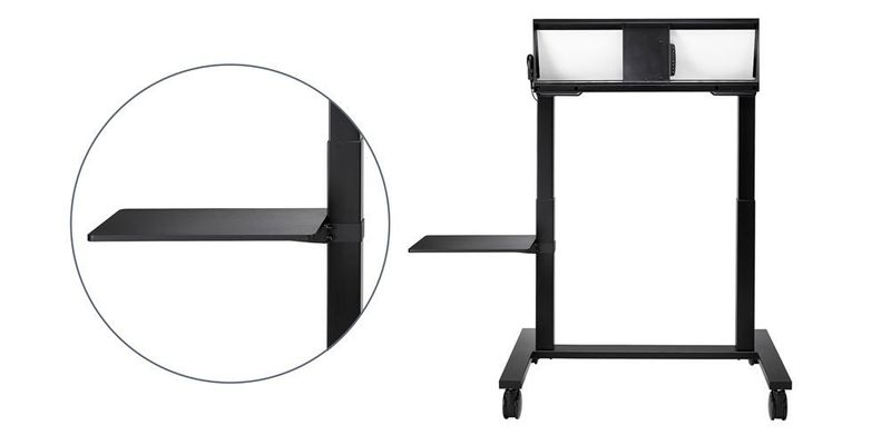 Vooraanzicht van de OPTOMA TAB01-SHELF-FOR EST09 onder interactieve display