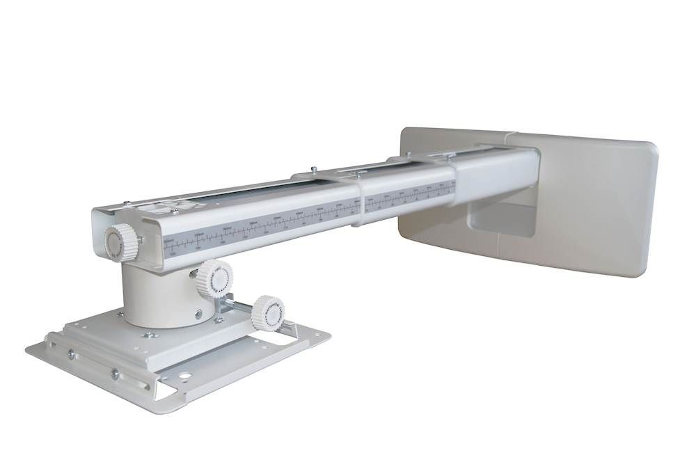 Vooraanzicht van de Optoma OWM3000 wandmontagebeugel voor UST-projectoren