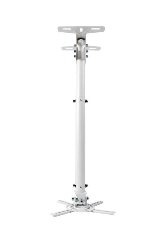 Vooraanzicht van de Optoma OCM815W universele plafondbeugel in witte uitvoering