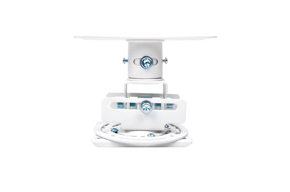 Vooraanzicht van de Optoma OCM818B-RU universele flush plafondbeugel in zwarte uitvoering