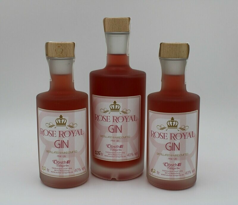 Pink Gin - ROSE ROYAL GIN 40 % vol. Pink Gin - ROSE ROYAL GIN 40 % vol.