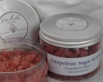 Natürliches Zucker Honig Peeling Grapefruit Minze, umweltfreundliche  Verpackung PET aus Recyclingmaterial