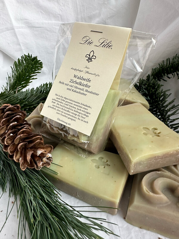 Waldseife - Zirbelkieferseife, Zirbenseife mit Sheabutter, Olivenöl