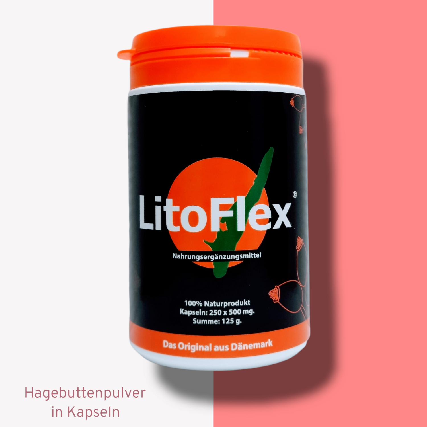 LitoFlex® Hagebutte Gopo Pulver, Kapseln, 250 Stk.