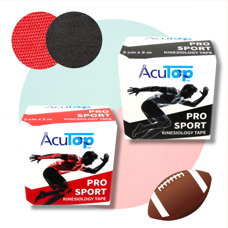 AcuTop® Pro Sport Tape, Set Schwarz Rot