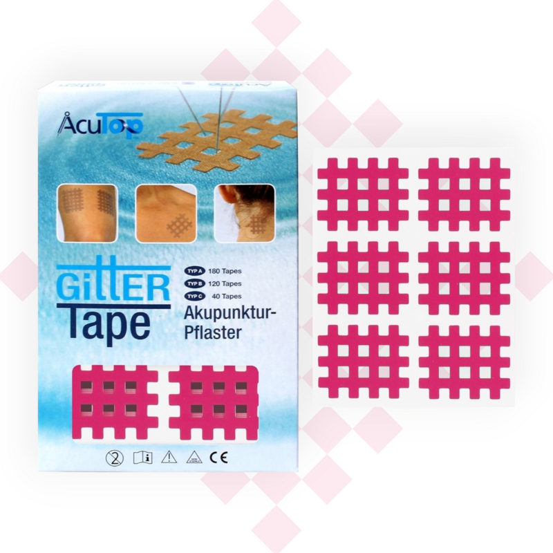 GITTER Tape AcuTop Akupunkturpflaster 3x4 cm, pink
