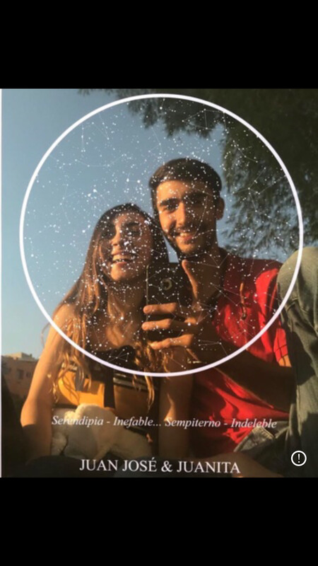 Mapa estelar con foto