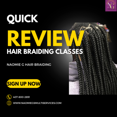 QUICK REVIEW  (SEMINAIRE) BRAIDS CLASSES ZOOM ONLY