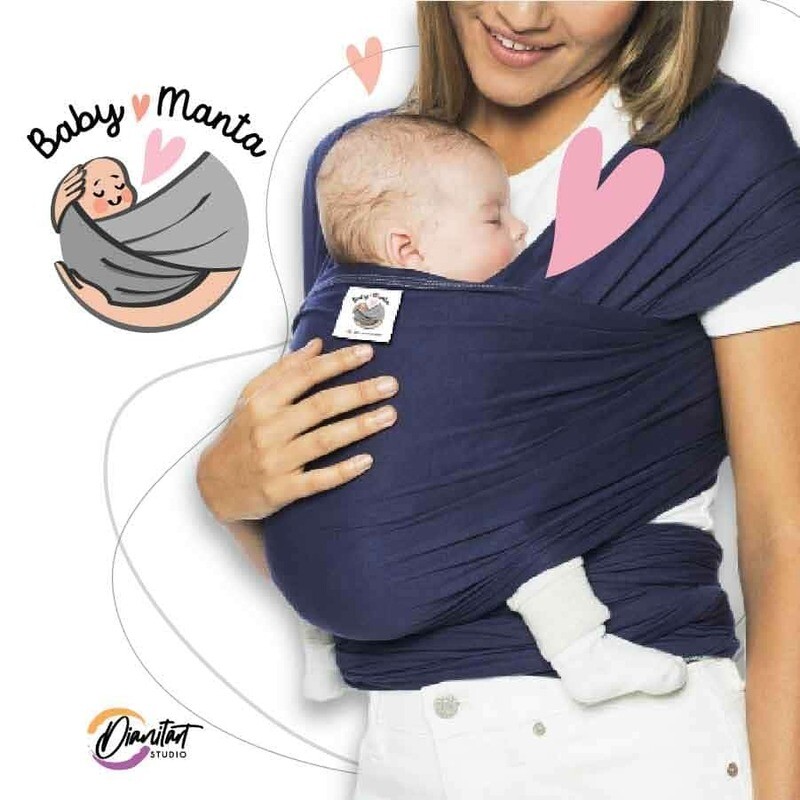 Fular Ergonómico Azul Acero