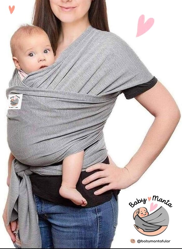 Fular Portabebe Plomo Claro Melange