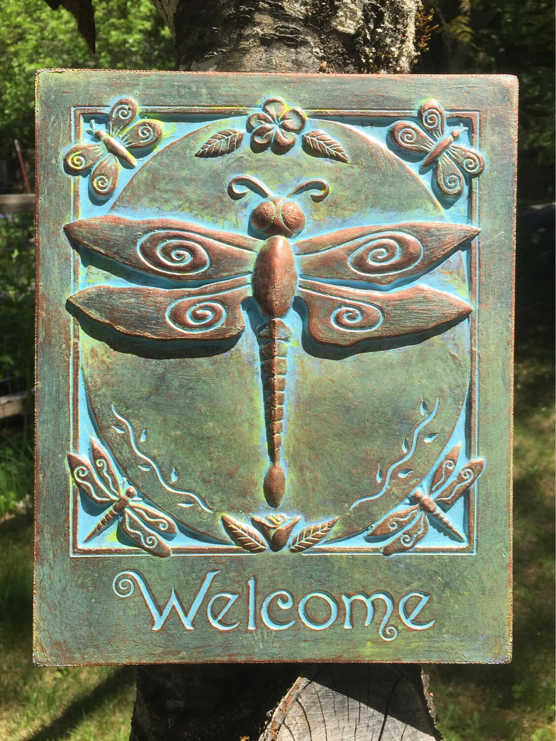 Dragonfly Welcome Plaque