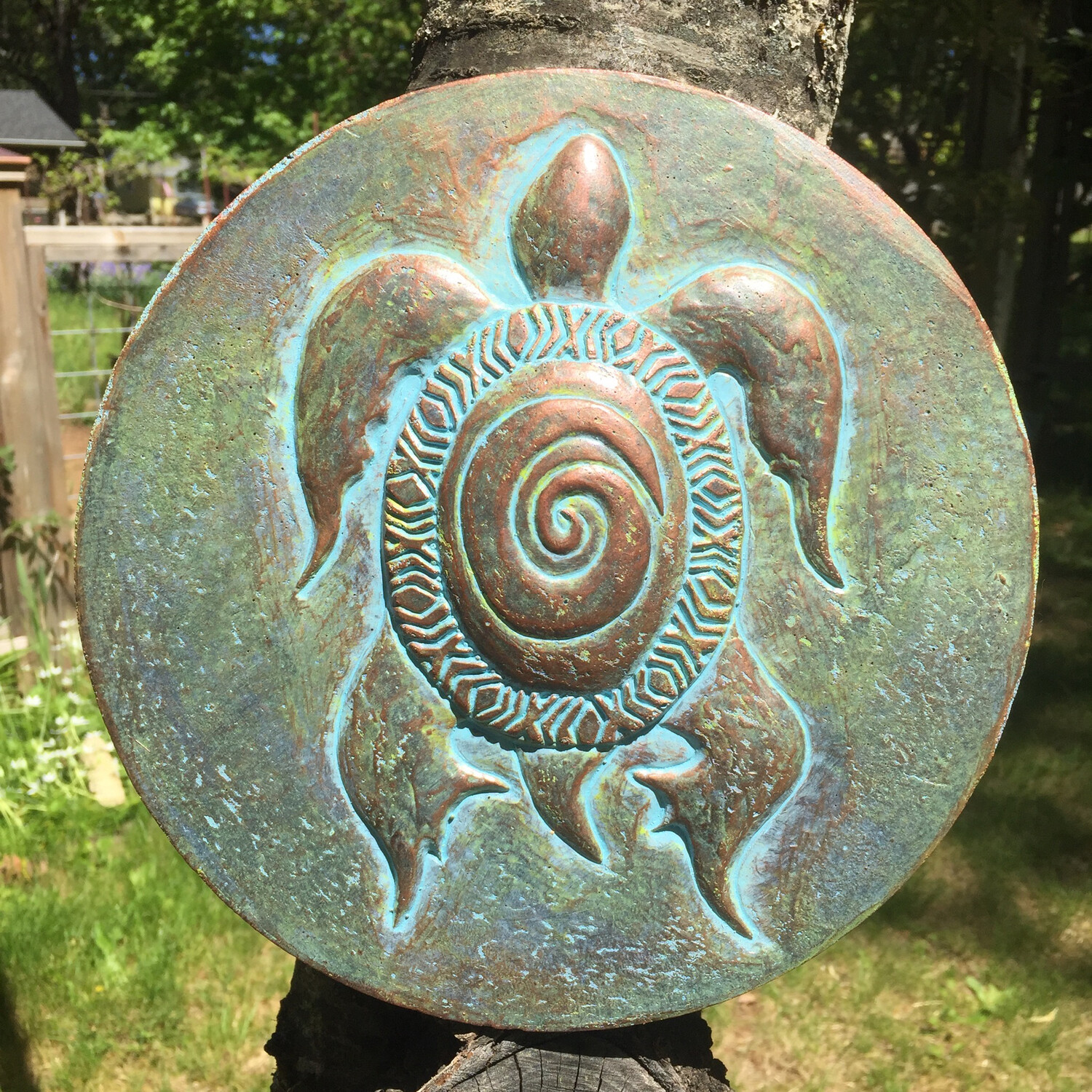 Large Round Turtle Plaque