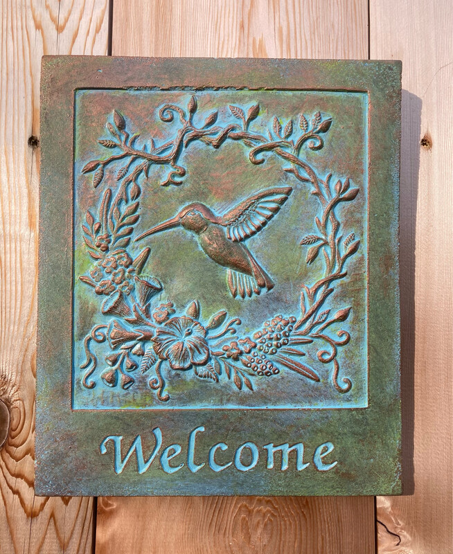 Hummingbird Welcome Plaque