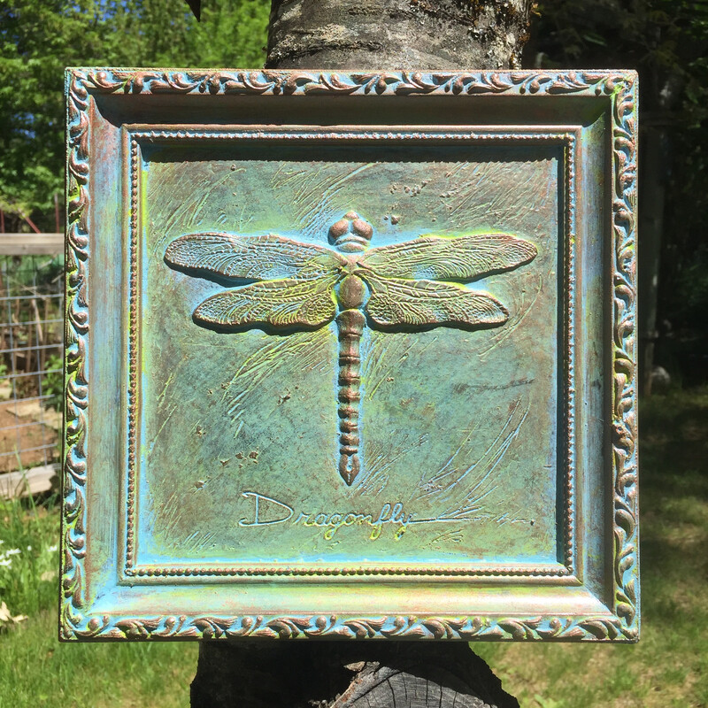 Framed Dragonfly Plaque