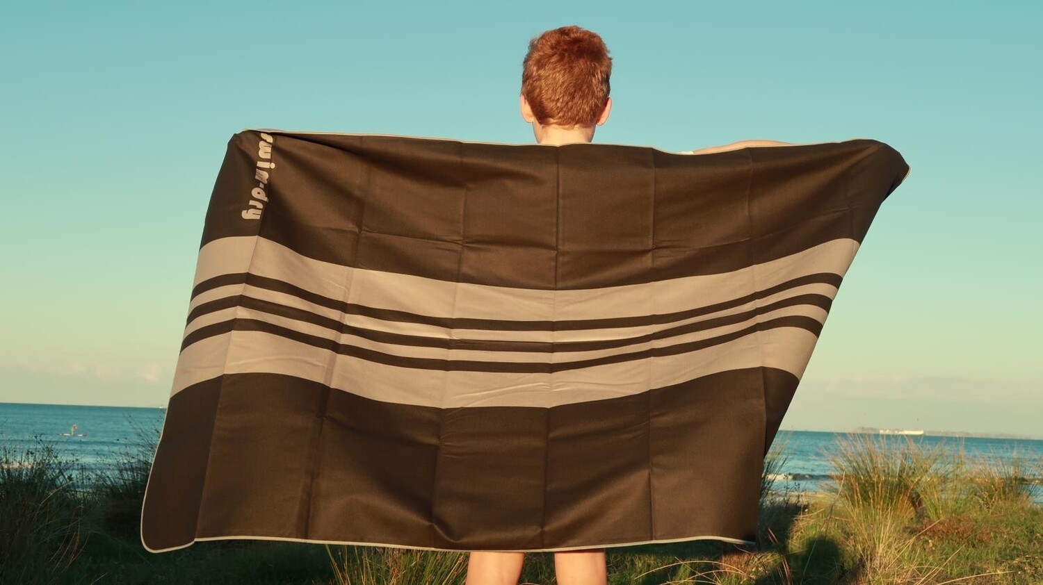 Sea Breeze Plus Stripe GREY 150x90cm