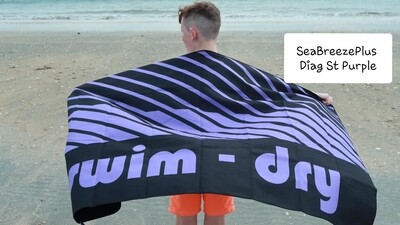 Sea Breeze Plus Diag Stripe PURPLE/black 150x90cm