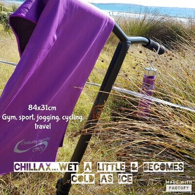 Chillax cooling towel Purple 84x31cm