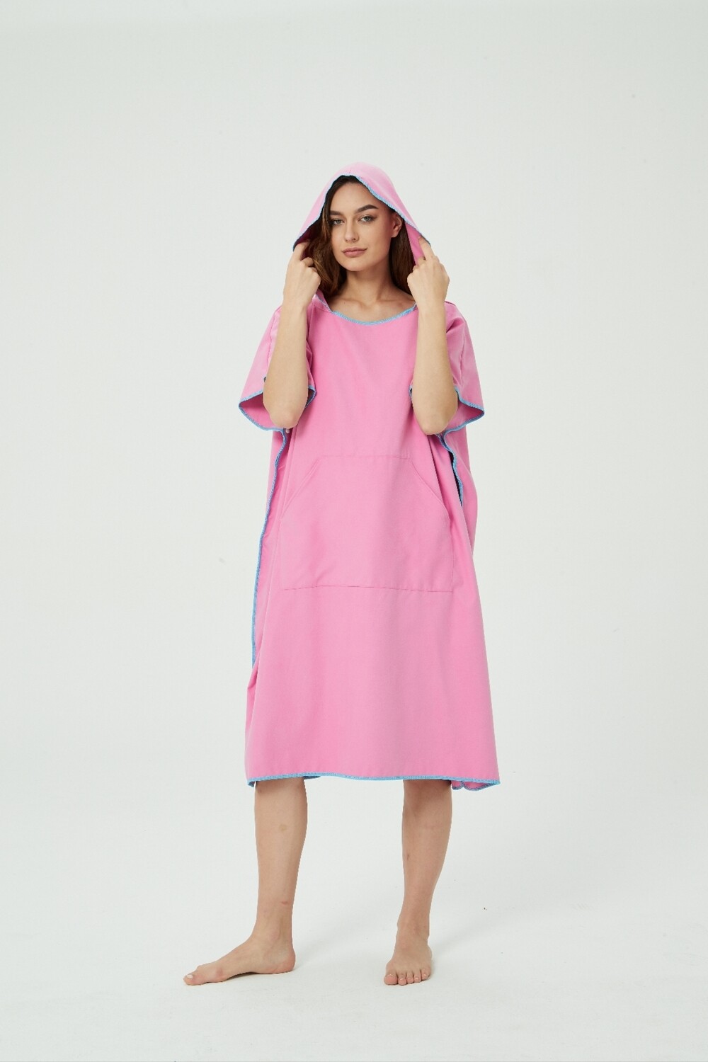Hoodie Hooded towel Pink light 110 x 90cm