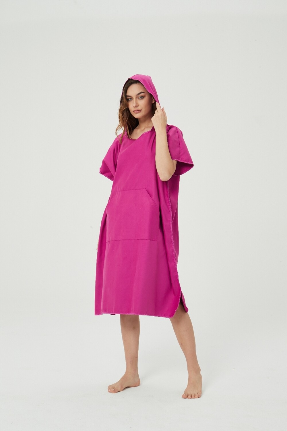 Hoodie Hooded towel Cerise pink 110 x 90cm