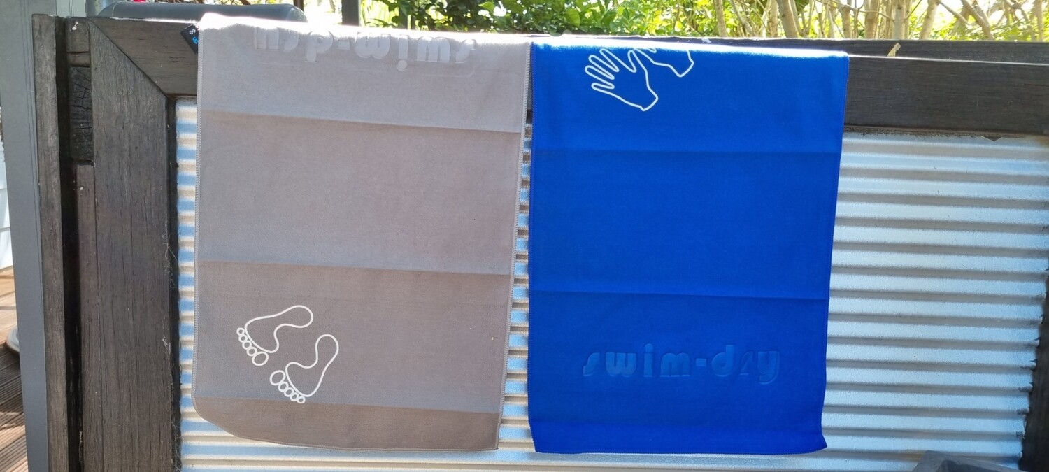Travel Companion Towel Royal/Grey (2 pack) (nice for kids) 50x30cm each