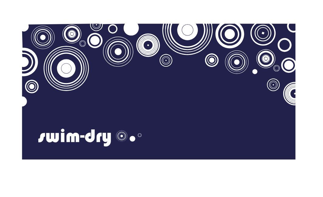 Sea Breeze Circle Navy 150x75cm