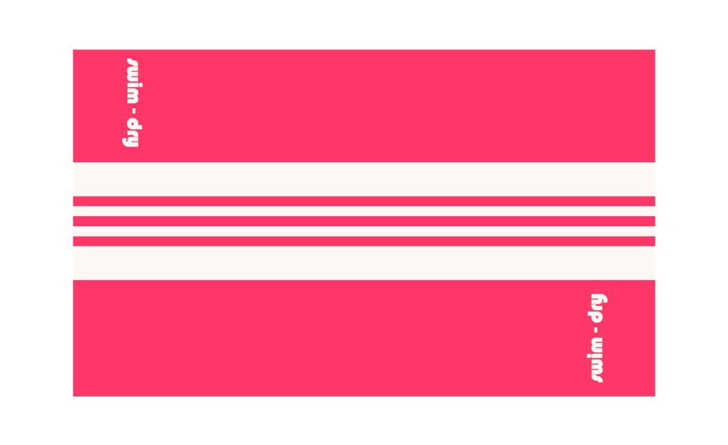 Sea Breeze Plus Stripe PINK 150x90cm