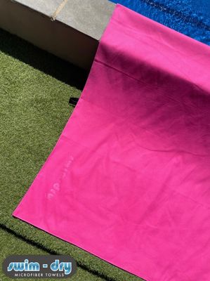 Anti-slip towel SD Pink 150x90 cm quick-dry microfiber Swim’nDry NZ
