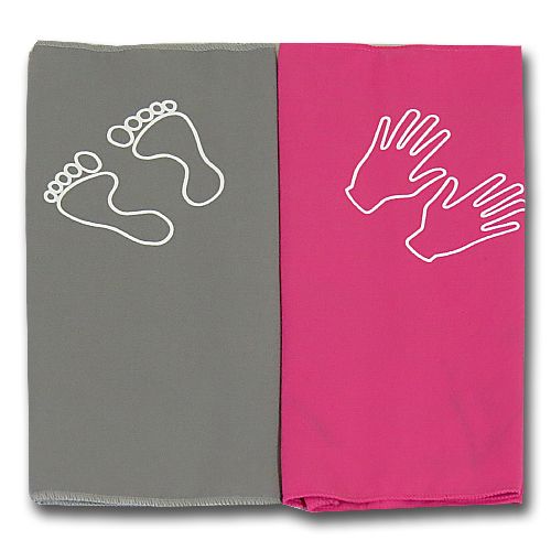 Travel Companion Towel Pink/Grey (2 pack) (nice for kids) 50x30cm each – Quick-Dry Microfiber