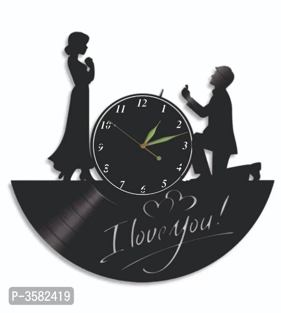 Elegant Black Metal Wall Clock