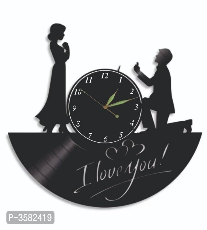 Elegant Black Metal Wall Clock