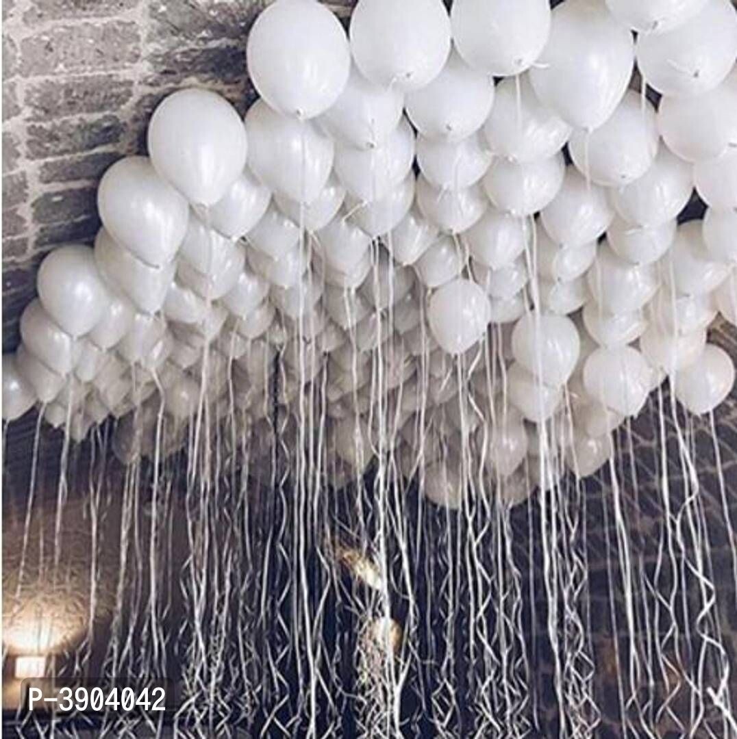 Metallic Balloons White