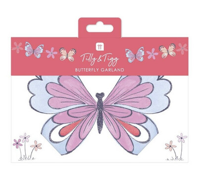 Tilly &amp; Tigg Schmetterling-Wimpelkette - 3,5 m