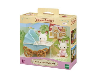 Sylvanian Families - Schokoladenhasen Zwillinge mit Kinderwagen