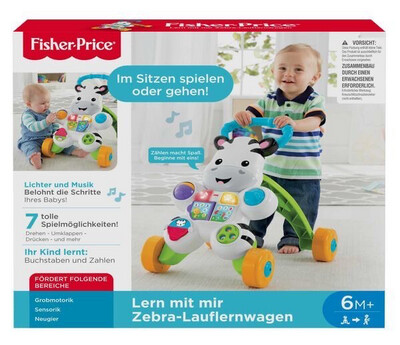 Fisher Price Lern mit mir Zebra Lauflernwagen