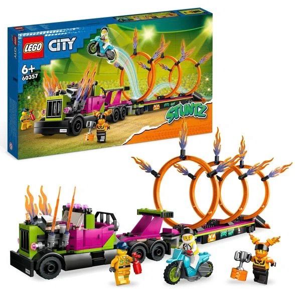 LEGO® City Stuntz 60357 Stunttruck mit Feuerreifen-Challenge Spielzeug