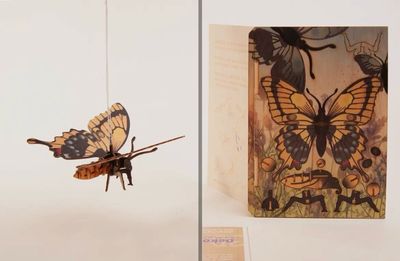 Grußkarte 3D Schmetterling