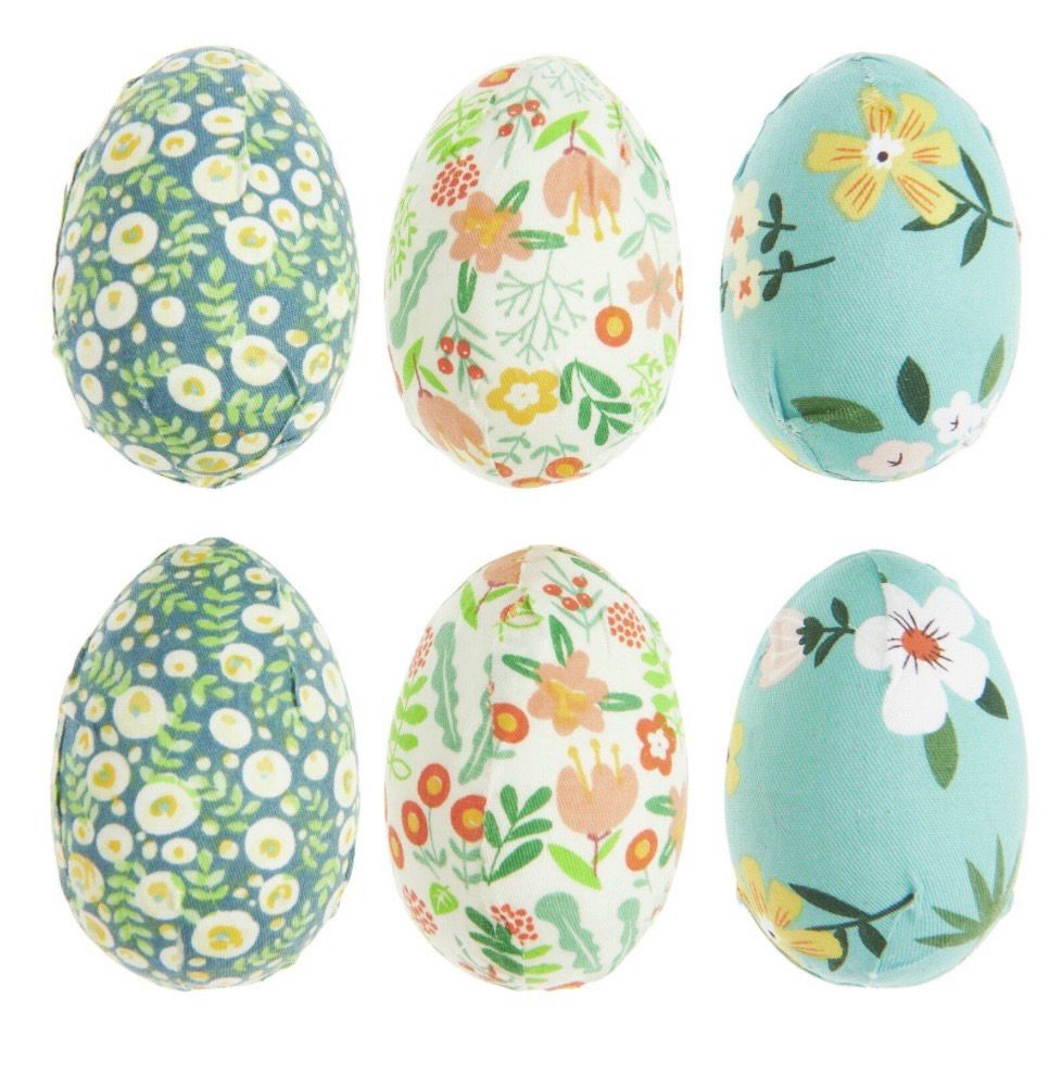 Eier Blumemdesign 7CM 6 Stück