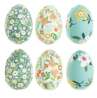 Eier Blumemdesign 7CM 6 Stück