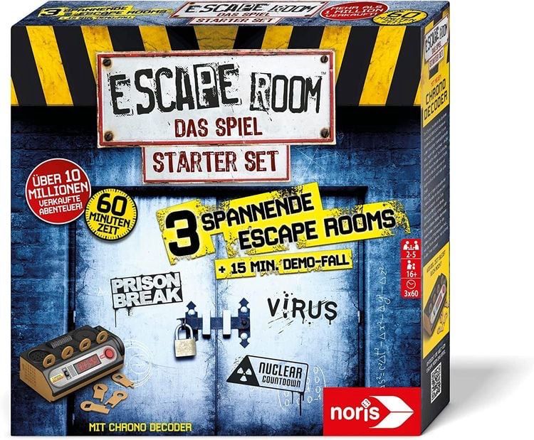 Noris - Escape Room Das Spiel Starter Set, 3 spannende Escape Rooms