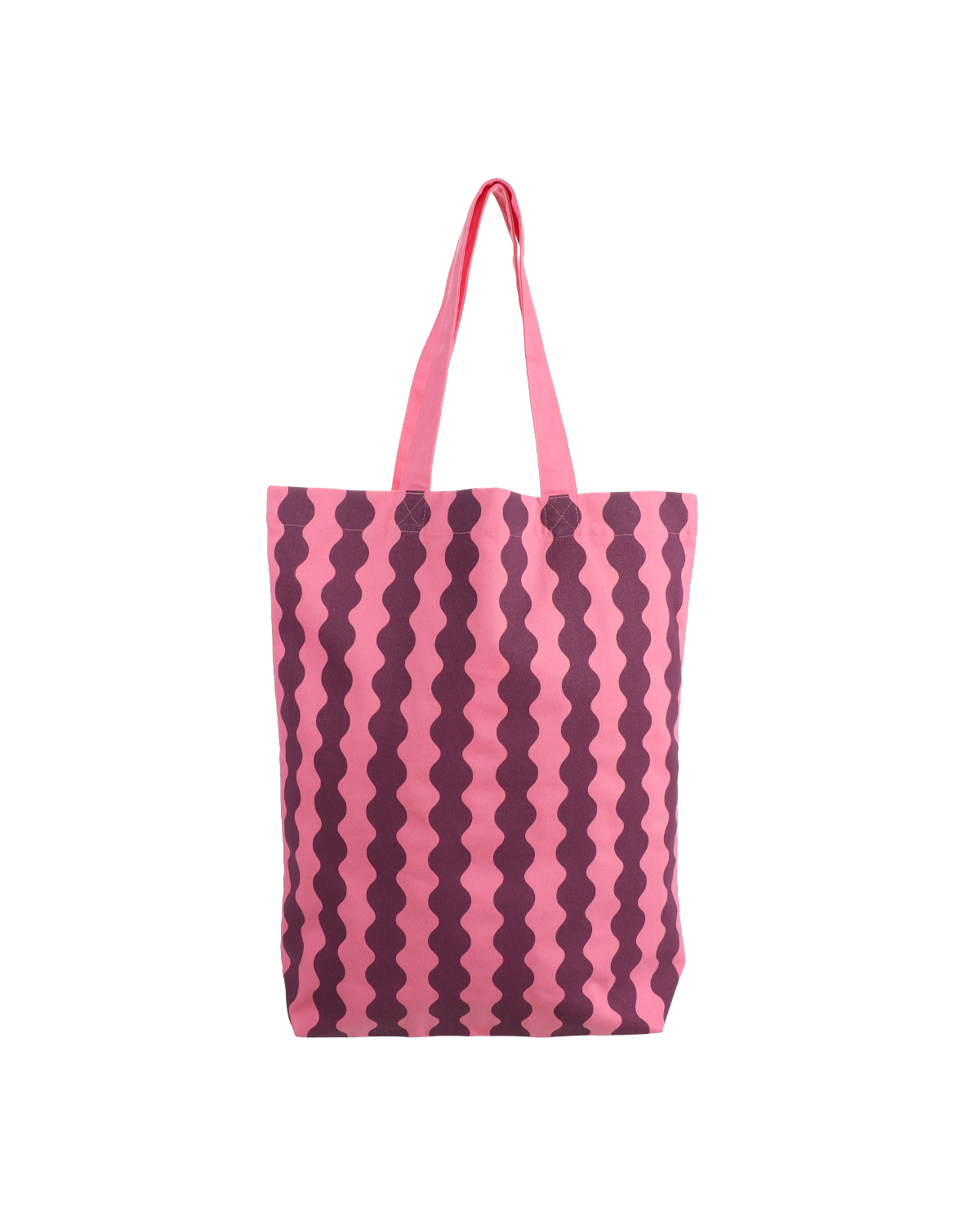 Baumwolltasche - Wellig · Grapefruit + Dunkelrosa