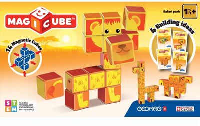 Geomag Magicube Safari Park - 14 pcs, Magnetbausteine