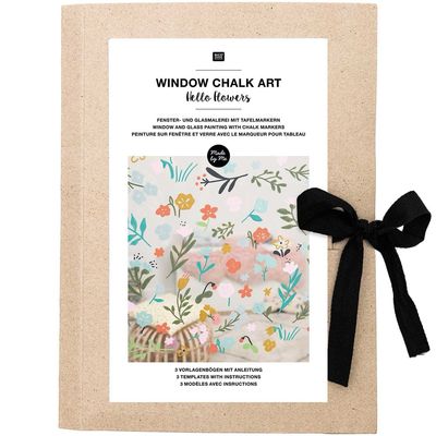 Vorlagenmappe „Hello Flowers“ Fenster- und Glasmalerei mit Kreidestiften