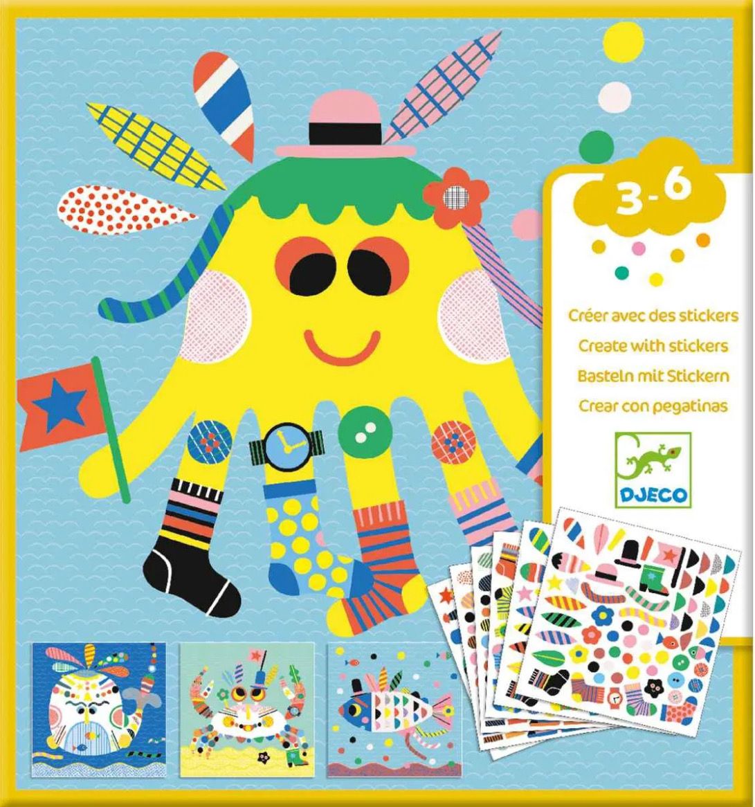Sticker 3-6: Stickerbilder Meerestiere