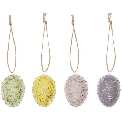Deko-Eier Set Glitter Ø 3x5cm 4 Stück